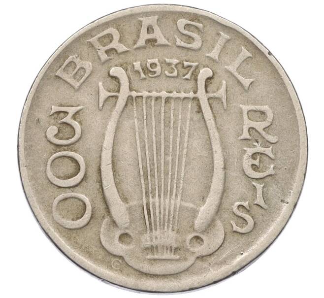 Монета 300 рейс 1937 года Бразилия (Артикул: K12-33066) — Фото №1