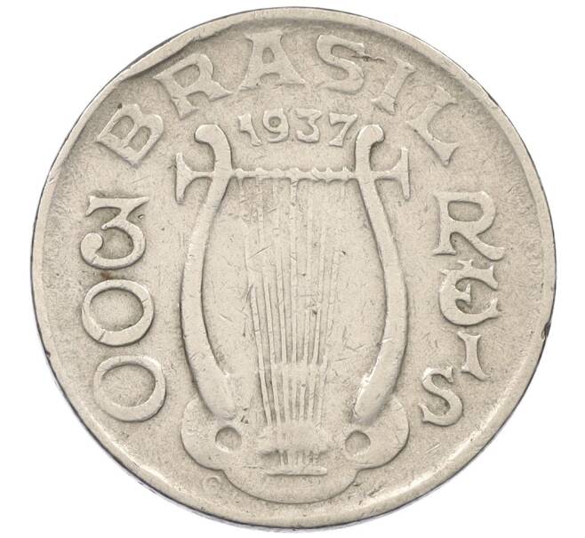 Монета 300 рейс 1937 года Бразилия (Артикул: K12-33069) — Фото №1