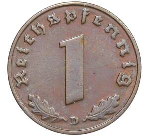 1 рейхспфенниг 1937 года D Германия — Фото №2