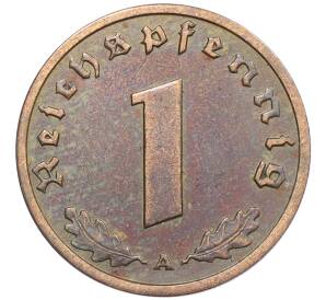 1 рейхспфенниг 1938 года А Германия — Фото №2