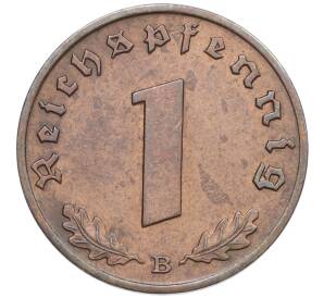 1 рейхспфенниг 1938 года В Германия — Фото №2