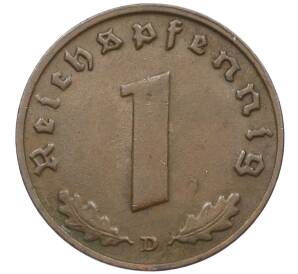 1 рейхспфенниг 1939 года D Германия — Фото №2