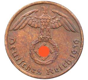 1 рейхспфенниг 1939 года G Германия — Фото №1