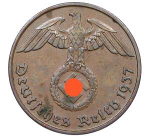 2 рейхспфеннига 1937 года J Германия — Фото №1