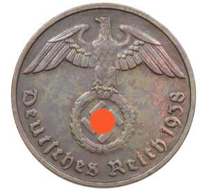 2 рейхспфеннига 1938 года G Германия — Фото №1