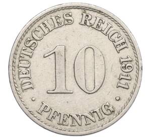10 пфеннигов 1911 года A Германия — Фото №1