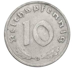 10 рейхспфеннигов 1944 года D Германия — Фото №2