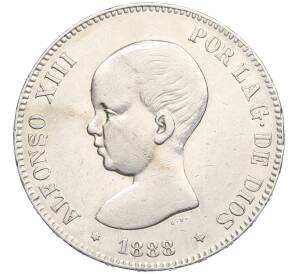 5 песет 1888 года Испания — Фото №1