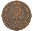 Монета 3 копейки 1924 года (Артикул K12-33694)