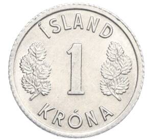 1 крона 1977 года Исландия — Фото №2