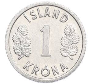 1 крона 1976 года Исландия — Фото №2