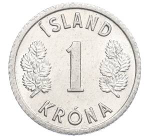 1 крона 1976 года Исландия — Фото №2