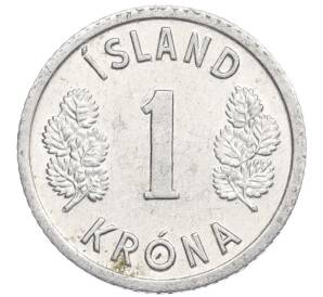 1 крона 1976 года Исландия — Фото №2