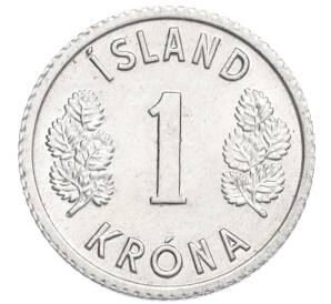 1 крона 1977 года Исландия — Фото №2