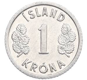 1 крона 1976 года Исландия — Фото №2