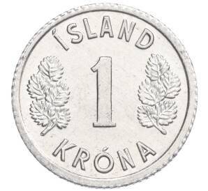 1 крона 1976 года Исландия — Фото №2