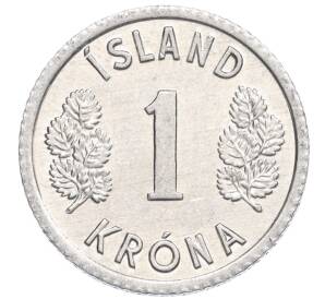 1 крона 1976 года Исландия — Фото №2