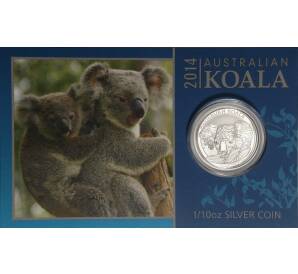 10 центов 2014 года Австралия «Австралийская коала» (в буклете)