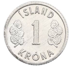 1 крона 1976 года Исландия — Фото №2