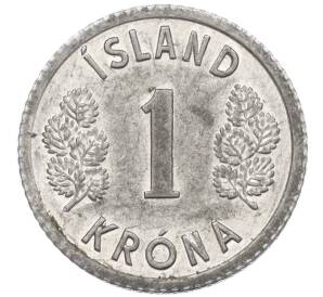 1 крона 1976 года Исландия — Фото №2