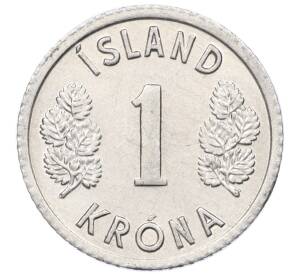 1 крона 1977 года Исландия — Фото №2