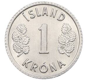 1 крона 1977 года Исландия — Фото №2