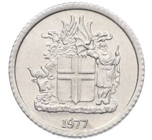 1 крона 1977 года Исландия — Фото №1