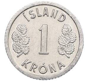 1 крона 1977 года Исландия — Фото №2