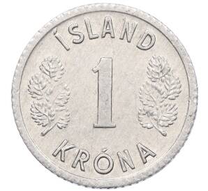 1 крона 1976 года Исландия — Фото №2