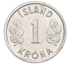 1 крона 1976 года Исландия — Фото №2