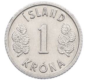 1 крона 1977 года Исландия — Фото №2