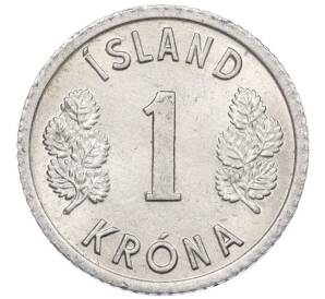 1 крона 1977 года Исландия — Фото №2