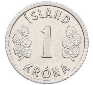 1 крона 1977 года Исландия — Фото №2
