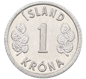 1 крона 1976 года Исландия — Фото №2