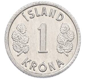 1 крона 1976 года Исландия — Фото №2