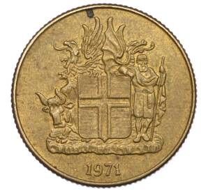 1 крона 1971 года Исландия — Фото №1