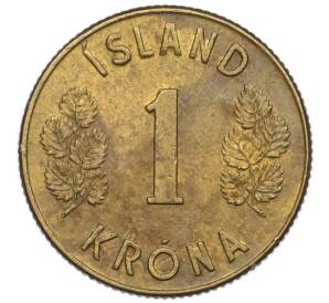 1 крона 1973 года Исландия — Фото №2