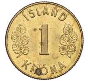 1 крона 1973 года Исландия — Фото №2