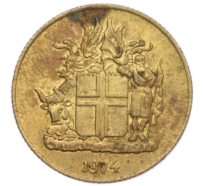 Монета 1 крона 1974 года Исландия (Артикул: K12-34840) — Фото №1