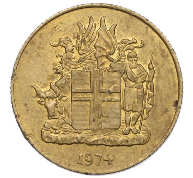 Монета 1 крона 1974 года Исландия (Артикул: K12-34843) — Фото №1