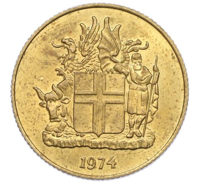 Монета 1 крона 1974 года Исландия (Артикул: K12-34845) — Фото №1