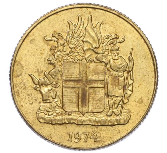 Монета 1 крона 1974 года Исландия (Артикул: K12-34846) — Фото №1