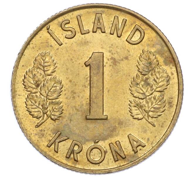 Монета 1 крона 1975 года Исландия (Артикул: K12-34854) — Фото №2