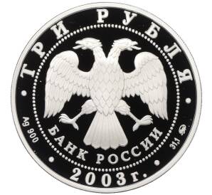 3 рубля 2003 года ММД «Чемпионат мира по биатлону 2003 в Ханты-Мансийске» — Фото №2