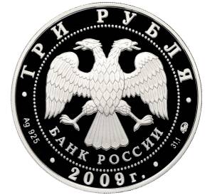 3 рубля 2009 года ММД «Лунный календарь — Год Быка» — Фото №2