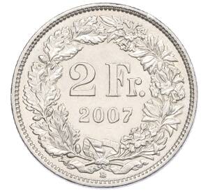 2 франка 2007 года Швейцария — Фото №1
