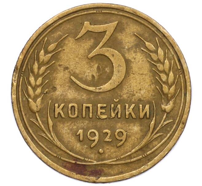 Монета 3 копейки 1929 года (Артикул T11-12400) — Фото №1