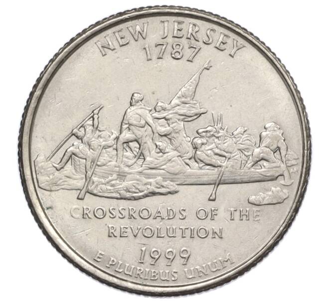 Монета 1/4 доллара (25 центов) 1999 года P США «Штаты и территории — Штат Нью-Джерси» (Артикул: T11-12476) — Фото №1
