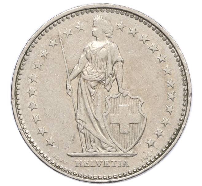 Монета 1 франк 1986 года Швейцария (Артикул: T11-12492) — Фото №2