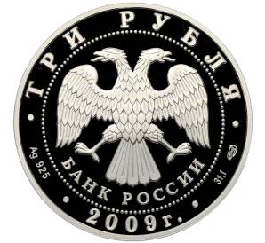 3 рубля 2009 года СПМД «50 лет с начала исследования Луны космическими аппаратами» — Фото №2